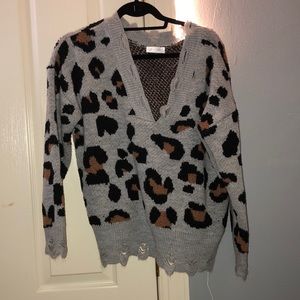 Cheetah Print Sweater